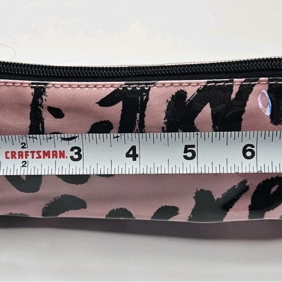 Victoria's Secret Pink and Black Graphic Makeup Pouch - Picture 7 of 8